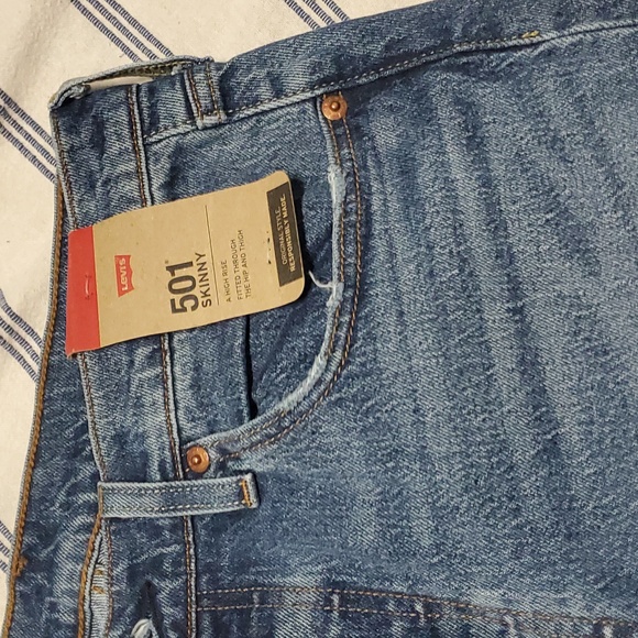 Womens levis 501 button fly skinny - Picture 2 of 4